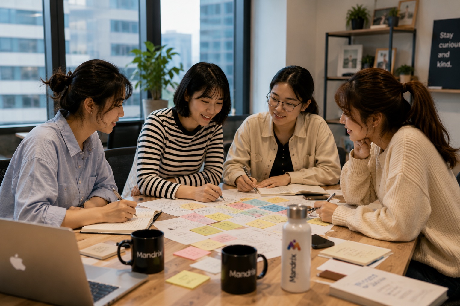 Mandrix daily Chinese small group learning scene